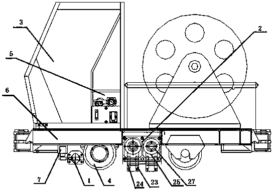 A braking shuttle car system for a mine-used endless rope winch