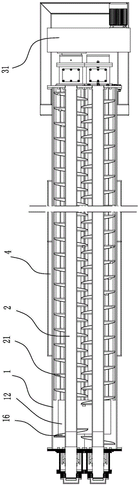 Double-spiral continuous cracking furnace