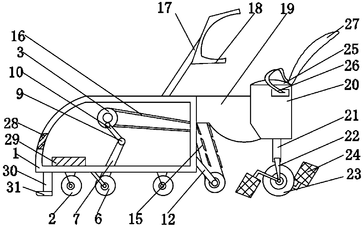 Automatic grain turning and drying device for agriculture
