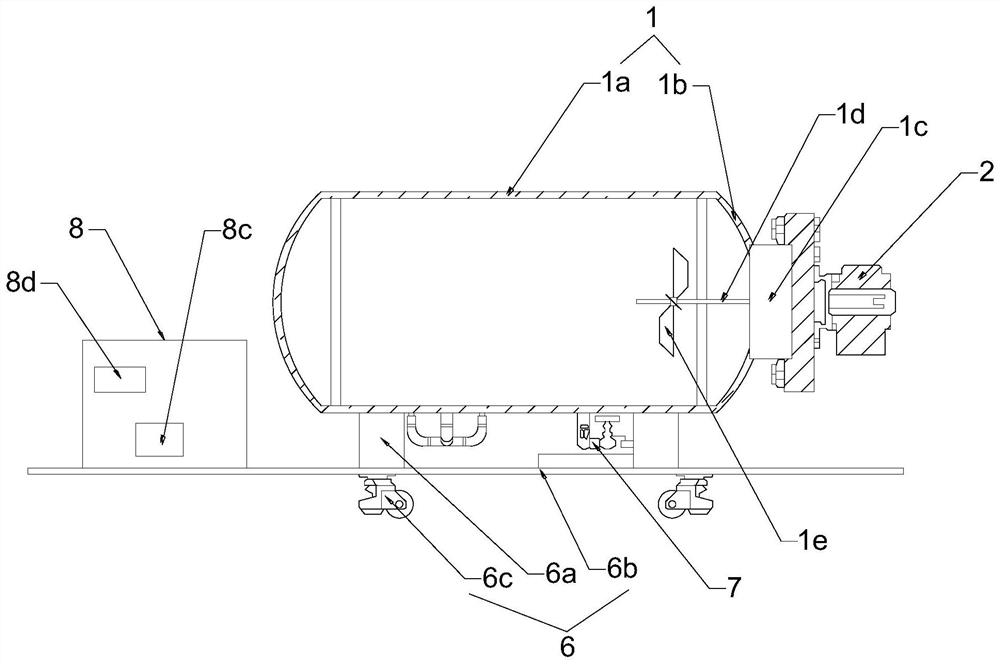 Stirring type mixed gas pressure tank for laser switch