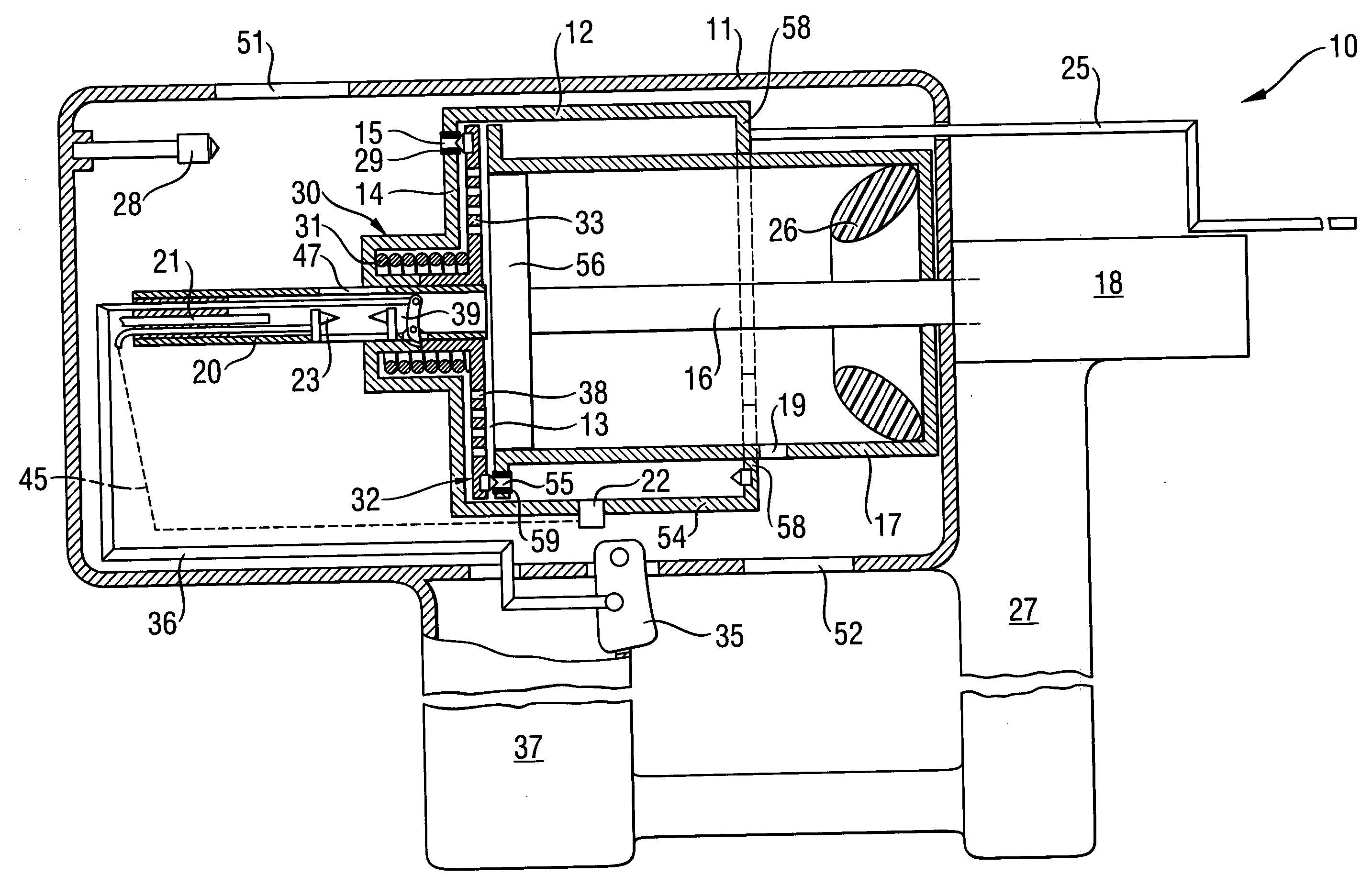 Combustion-engined setting tool