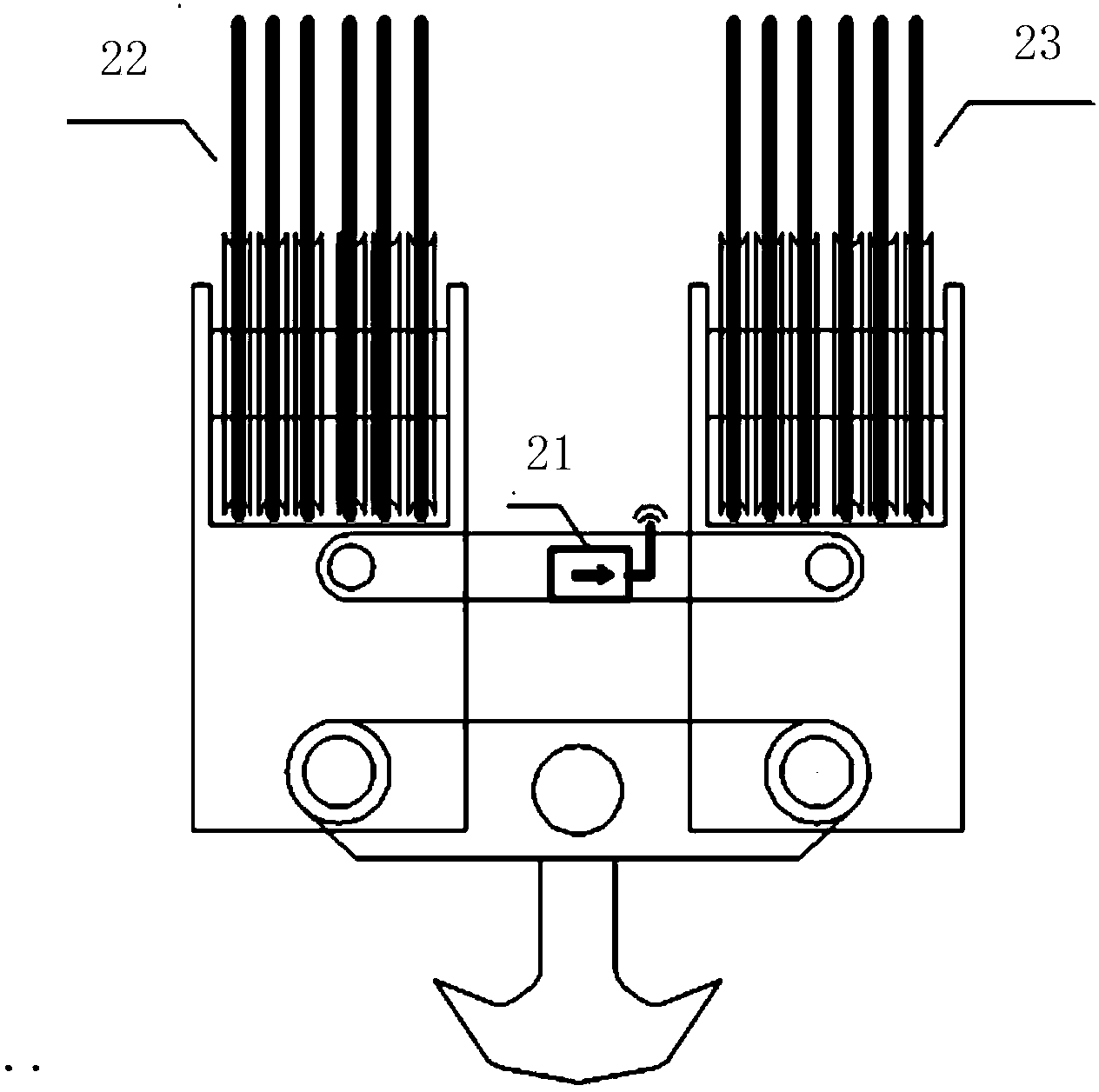 Crane and device and method for correcting inclination angle of lifting hook of double-winch system of crane