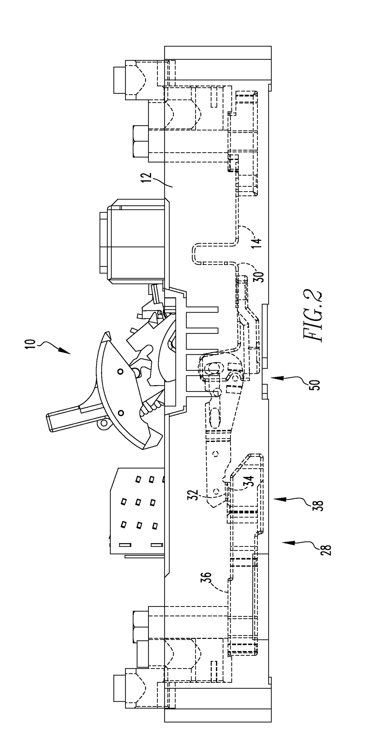 Articulated clinch joint for molded case circuit breaker