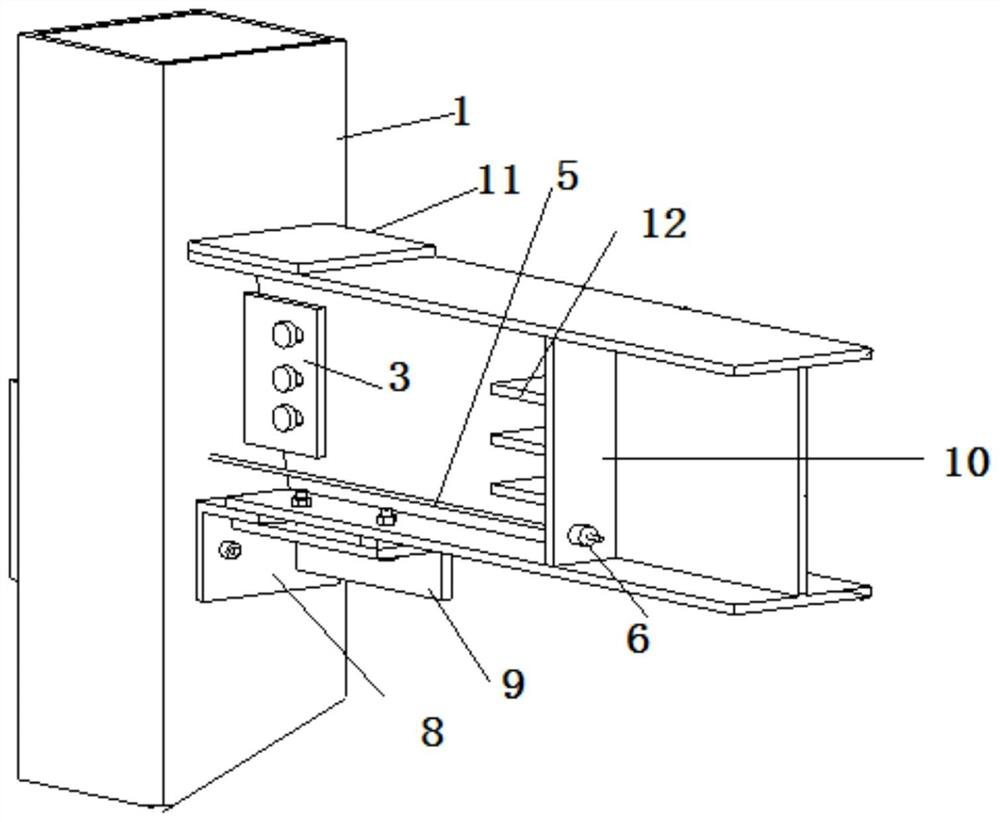 A self-resetting energy-dissipating connection node of assembled concrete-filled steel tube column-h-shaped steel beam