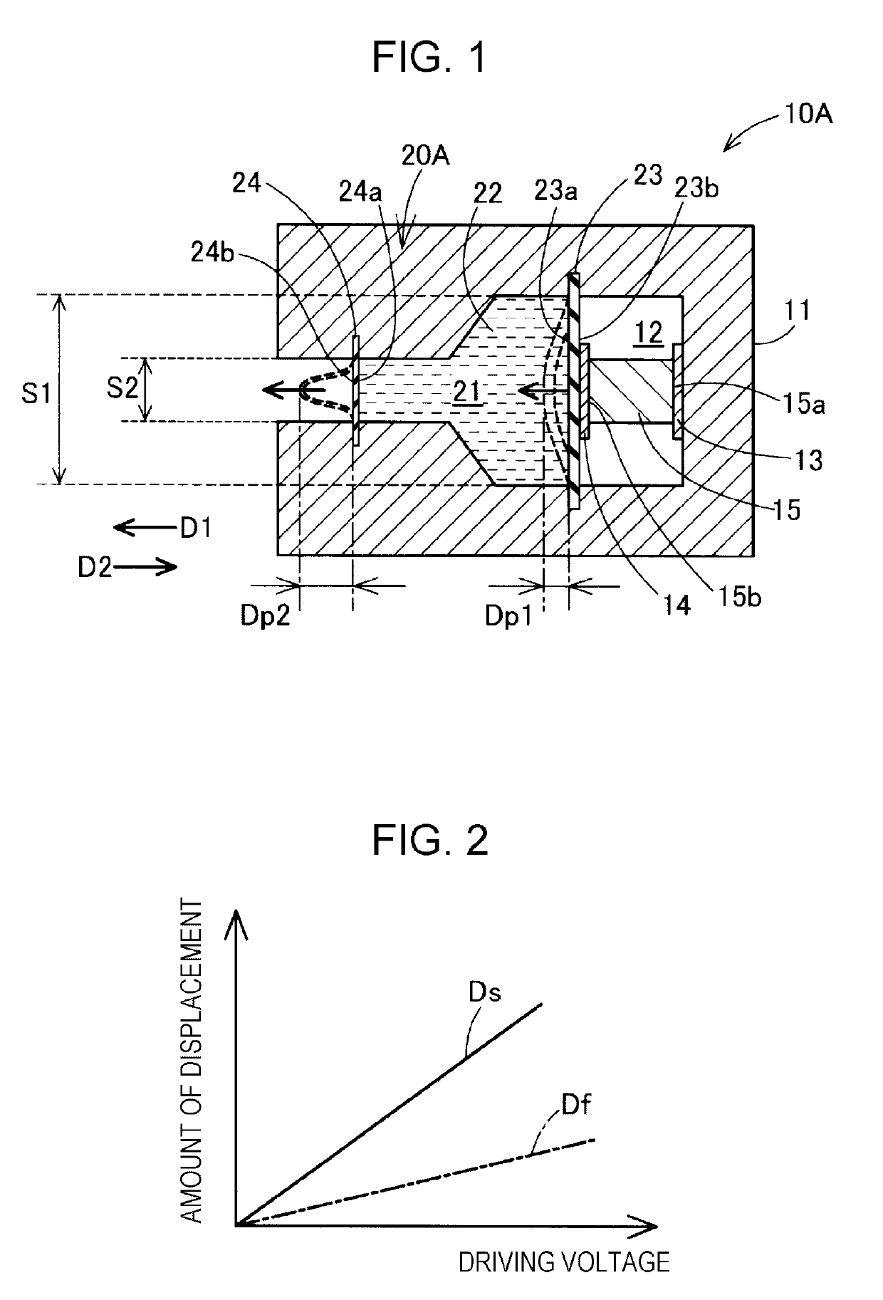 Displacement amplifying mechanism and liquid ejecting apparatus using the same