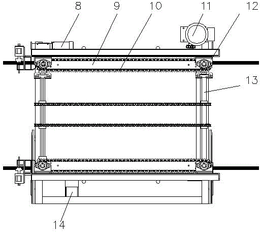 Stirrup box capable of compressing and orderly releasing spiral continuous stirrups