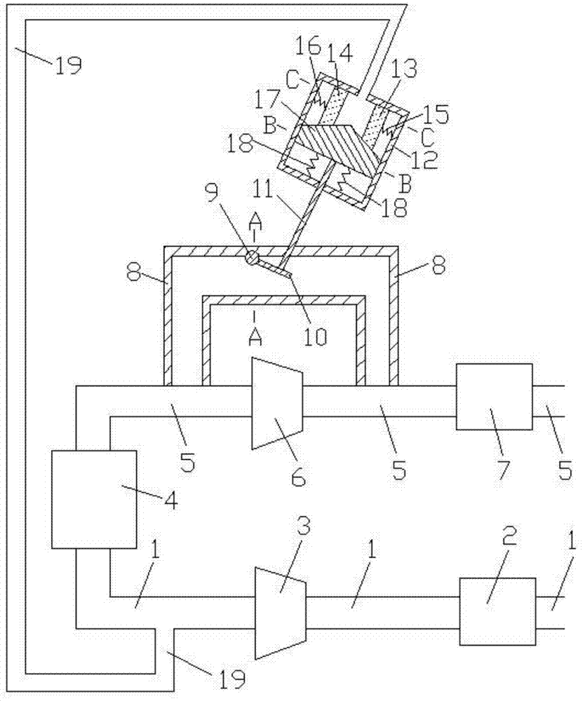 Air pressure type gas relief system