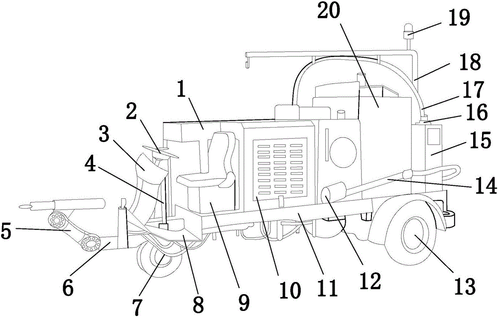 Novel mechanical equipment for quick repairing municipal road