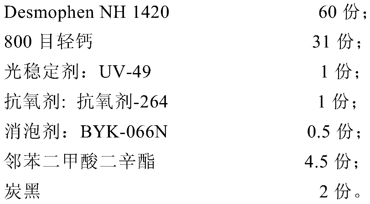 Polyaspartic acid ester sealant for petroleum pipeline end socket and preparation method thereof