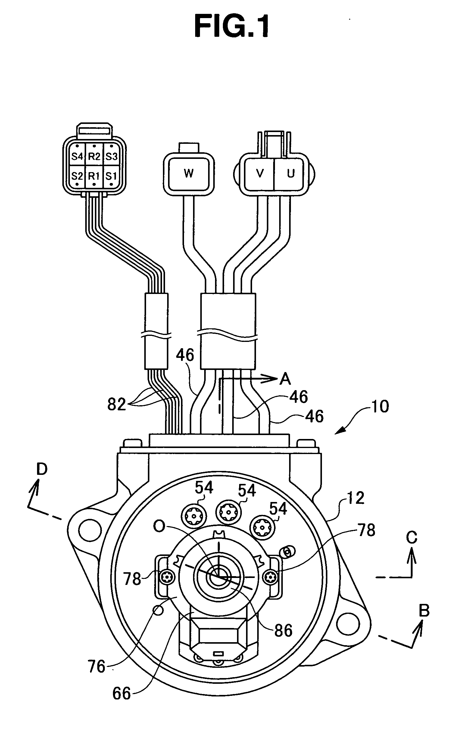Attaching structure of resolver, dynamo-electric machine and attaching method of resolver