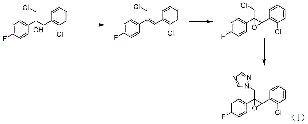 Epoxiconazole intermediate 1-chloro-3-(2-chlorophenyl)-2-(4-fluorophenyl)-2-propanol synthesis process