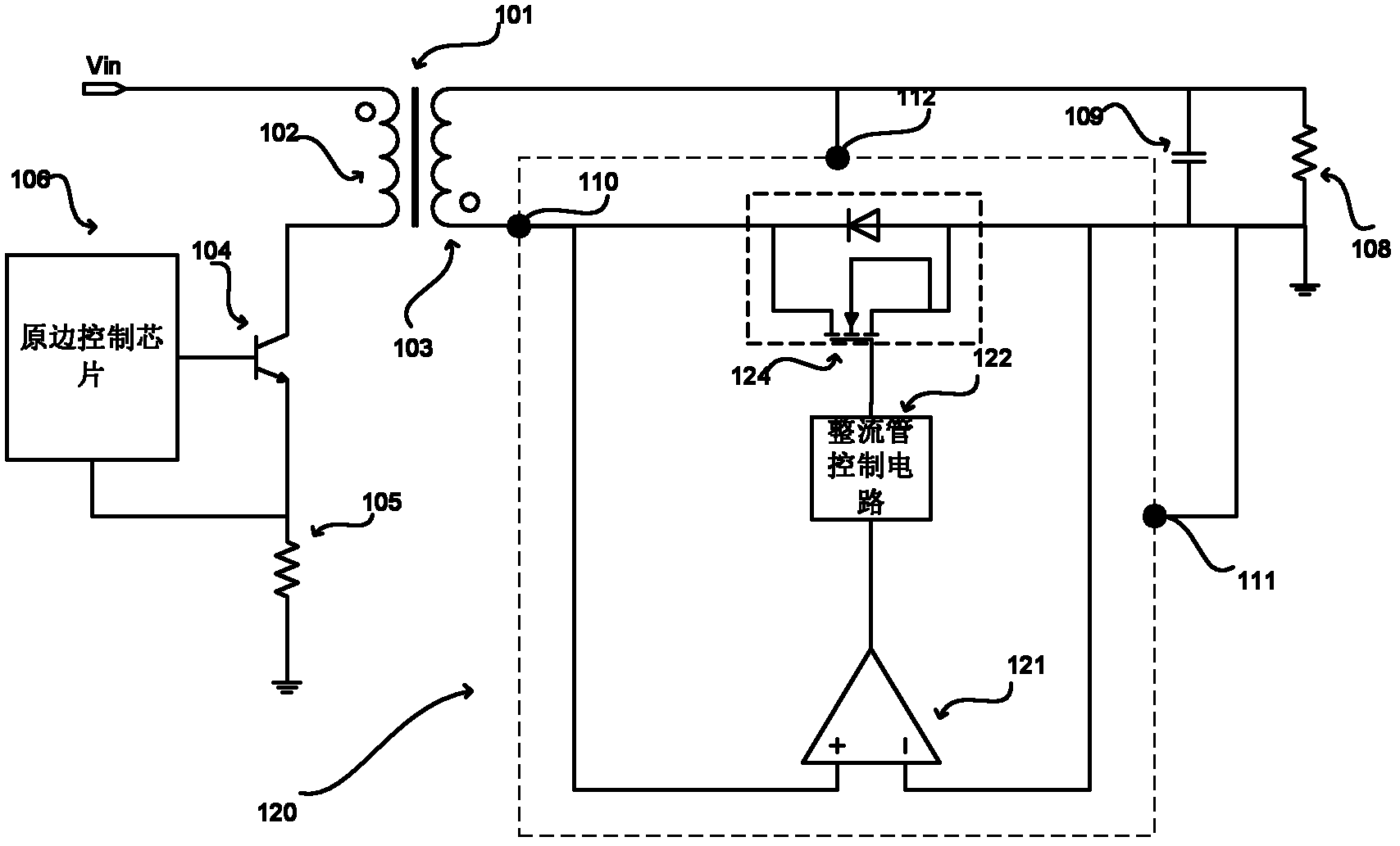 Synchronous rectification control circuit of switch power supply secondary and flyback switch power supply