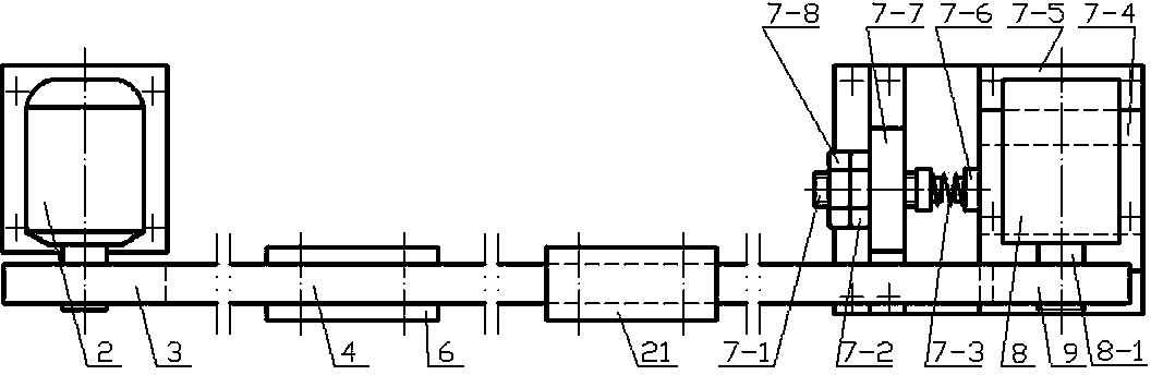 Tooth strap, double-shaft rocking rod and guide rod, and groove-shaped cam combined spatial mechanism of sliding plug door