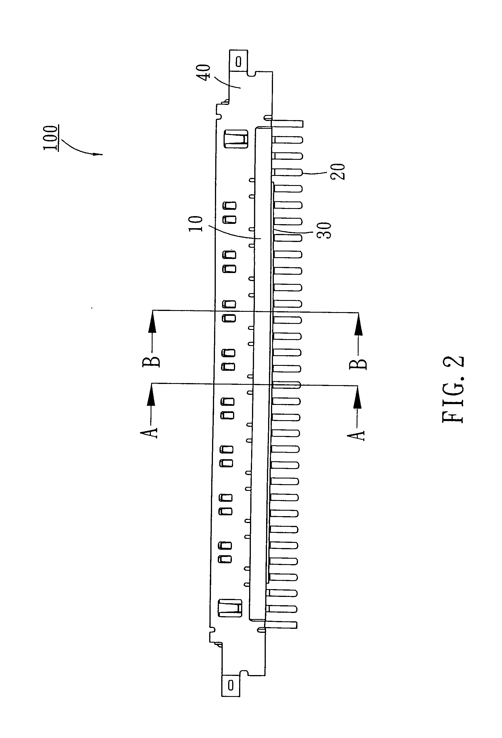 Electronic connector with an enhanced holding function