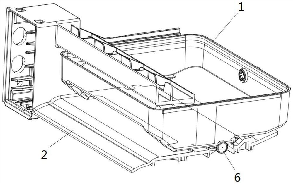 A push-pull box structure and an integrated steaming and baking machine