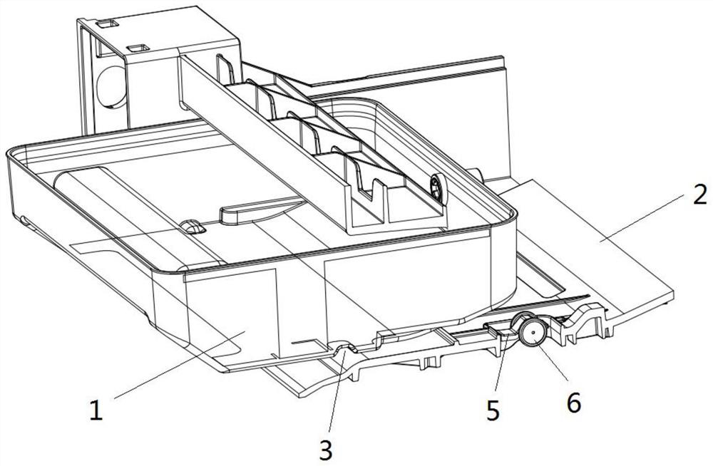 A push-pull box structure and an integrated steaming and baking machine