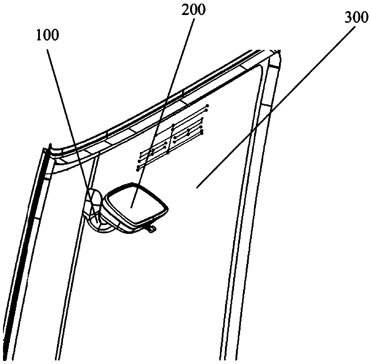 A smart car interior rearview mirror bracket assembly