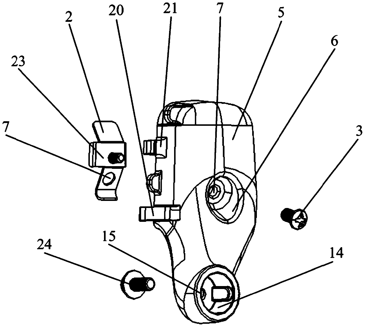 A smart car interior rearview mirror bracket assembly