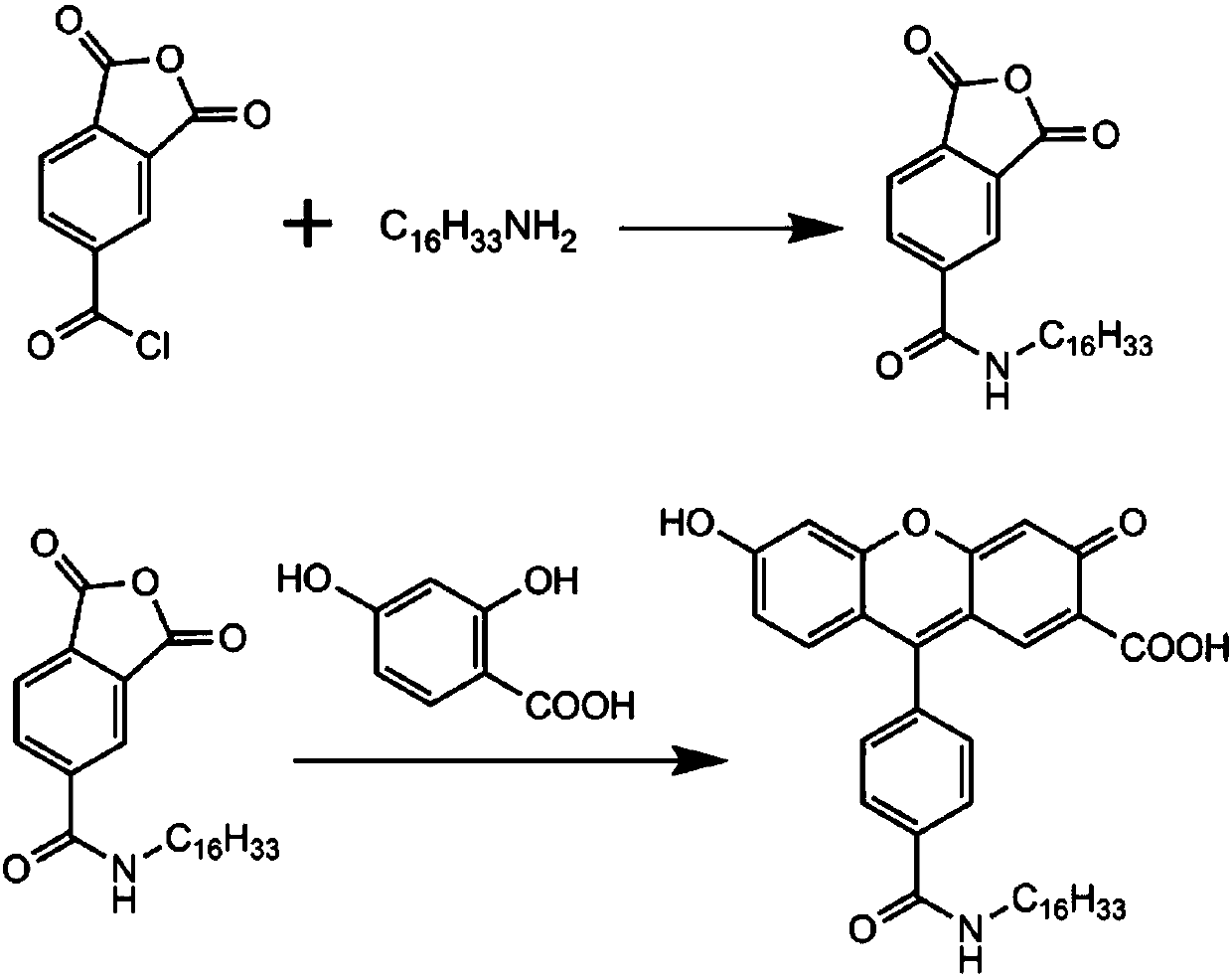 A kind of cell membrane targeted mg2+ fluorescent probe and its preparation method and application