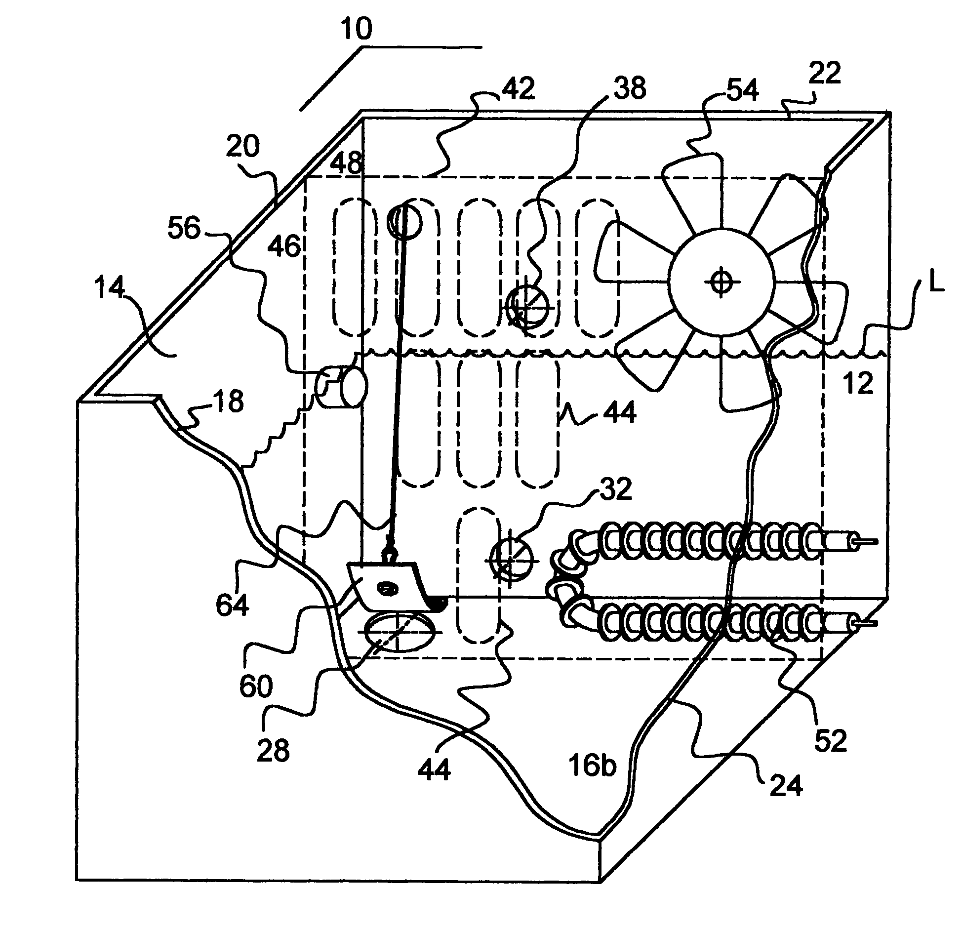 Automated ultrasonic cleaning apparatus with trigger means for draining fluid therefrom