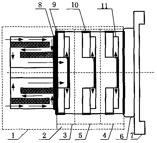 Multi-stage cyclone tube type construction machinery air filter