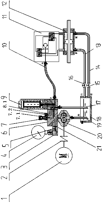 Oil injection and air exhaust system of electro-hydraulic actuating mechanism