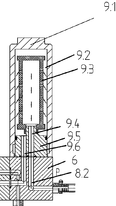 Oil injection and air exhaust system of electro-hydraulic actuating mechanism