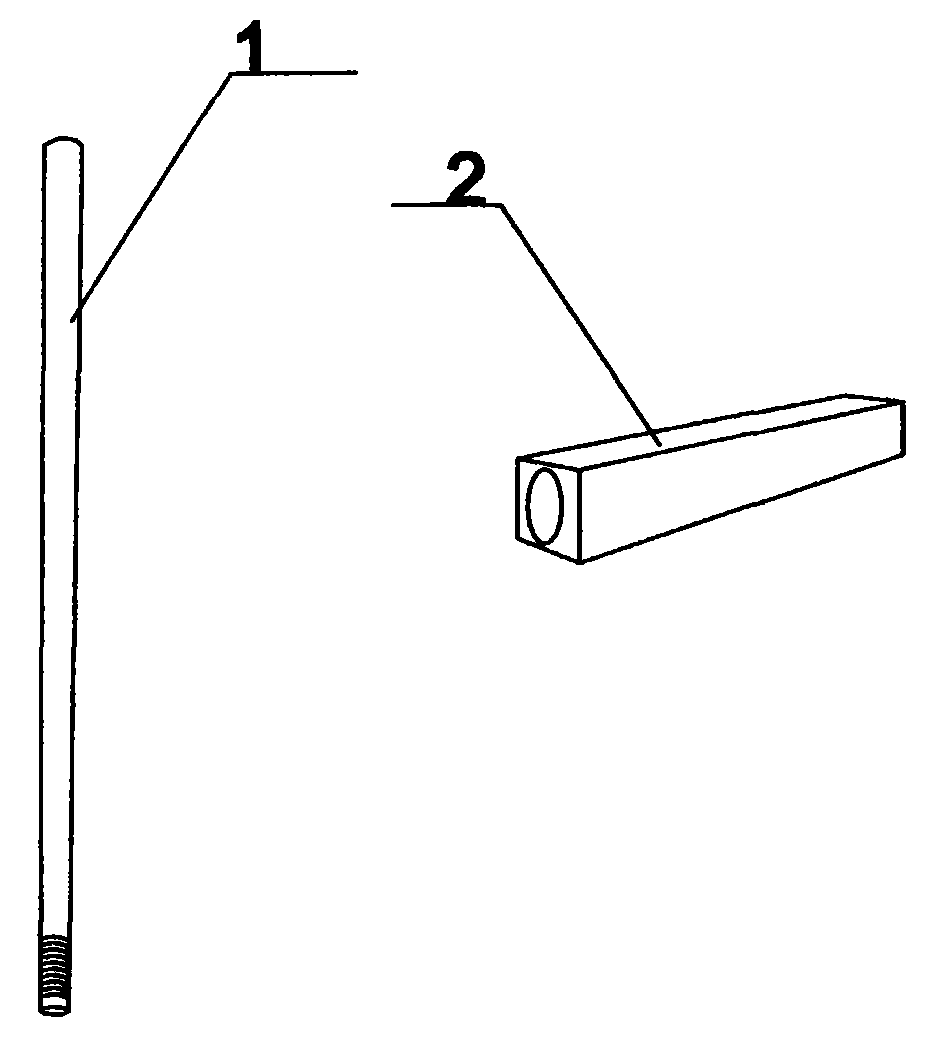 Anti-burning and anti-sliding metal chopsticks with wooden rods