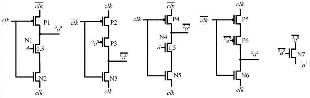 Three-value adiabatic domino addition unit