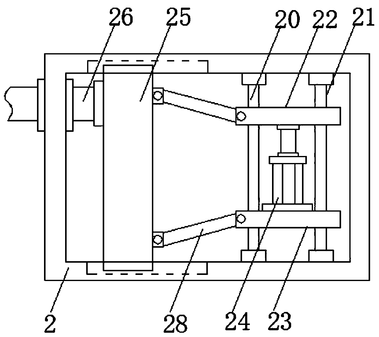A connecting and fixing device for large-scale processing equipment for furniture production