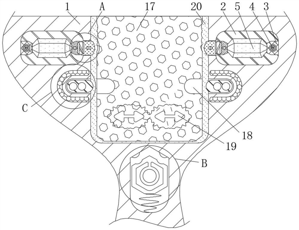 Navigator for preventing connecting part from vibrating and falling off