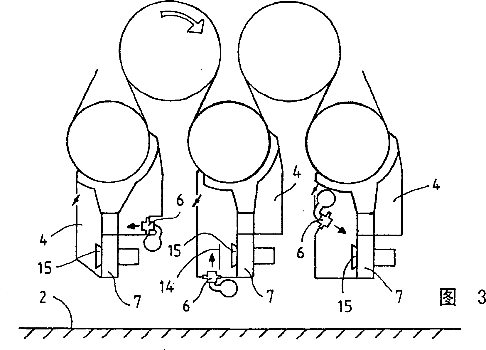 Impingement system in drying section of paper machine or like