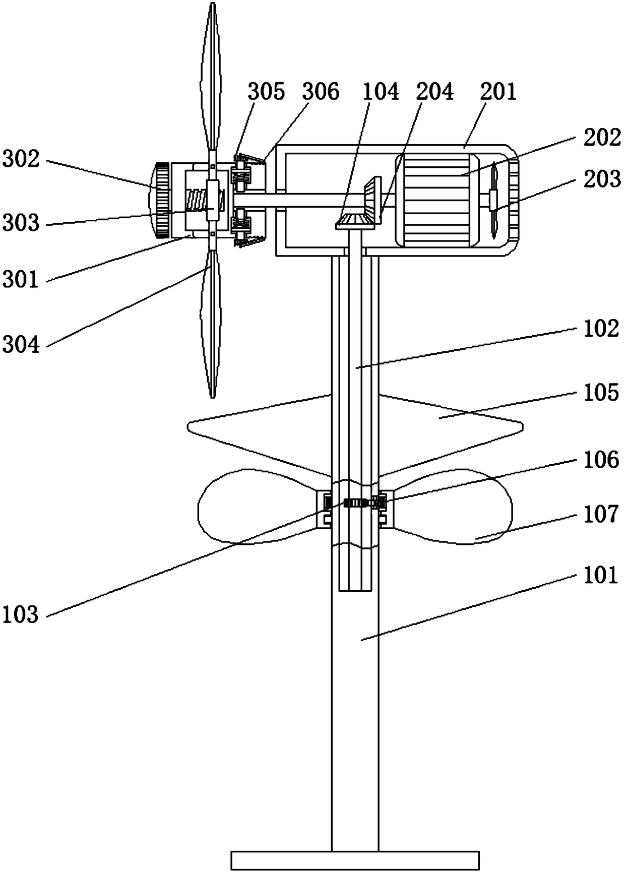 Wind power generation device for new energy development