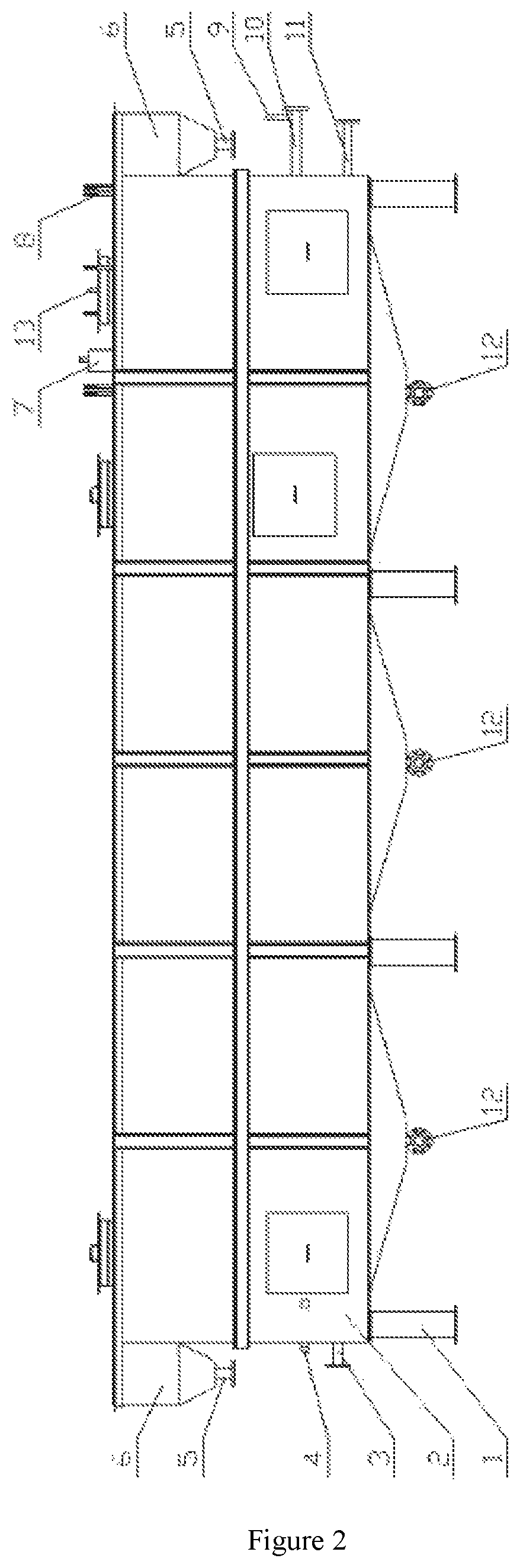 Integrated physical method oily sewage treatment device