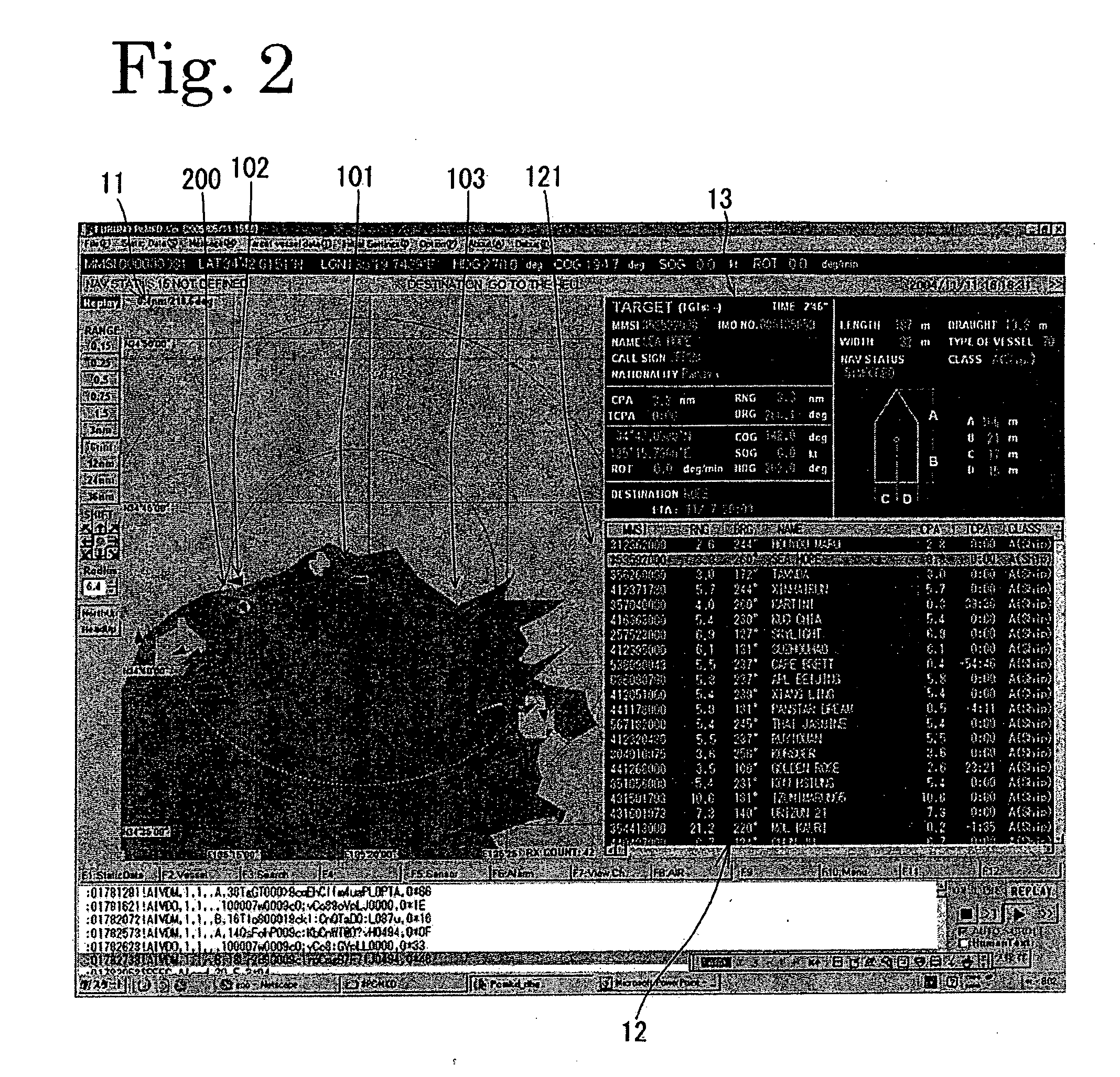 Device for Displaying Other Ship Targets