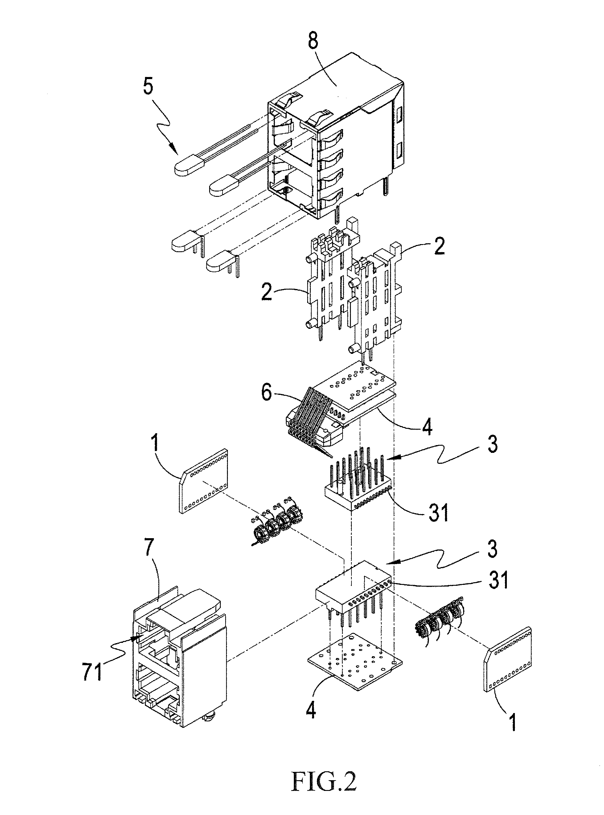 Structure of printed circuit board of electrical connector