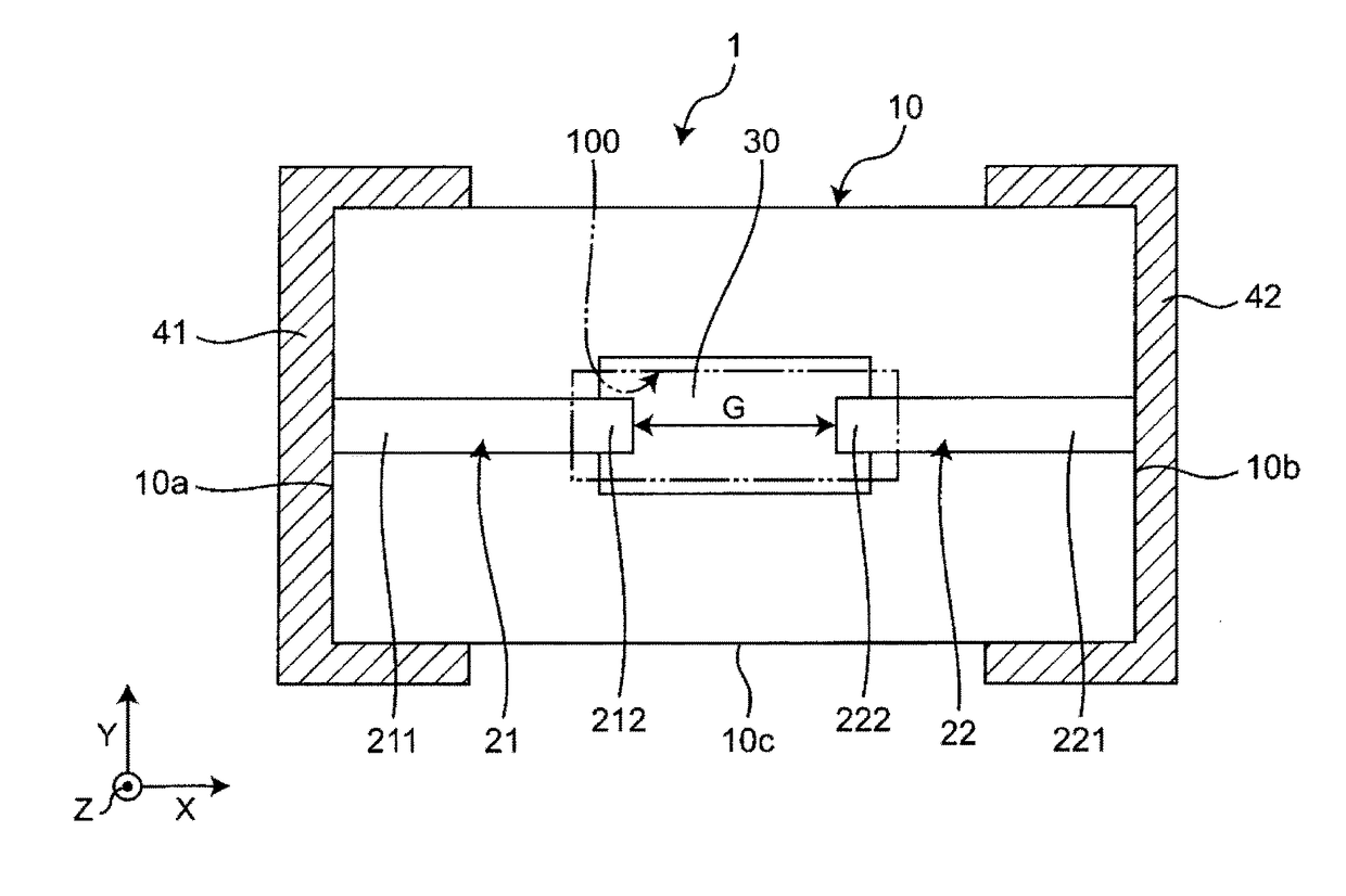 ESD protection device and manufacturing method for same