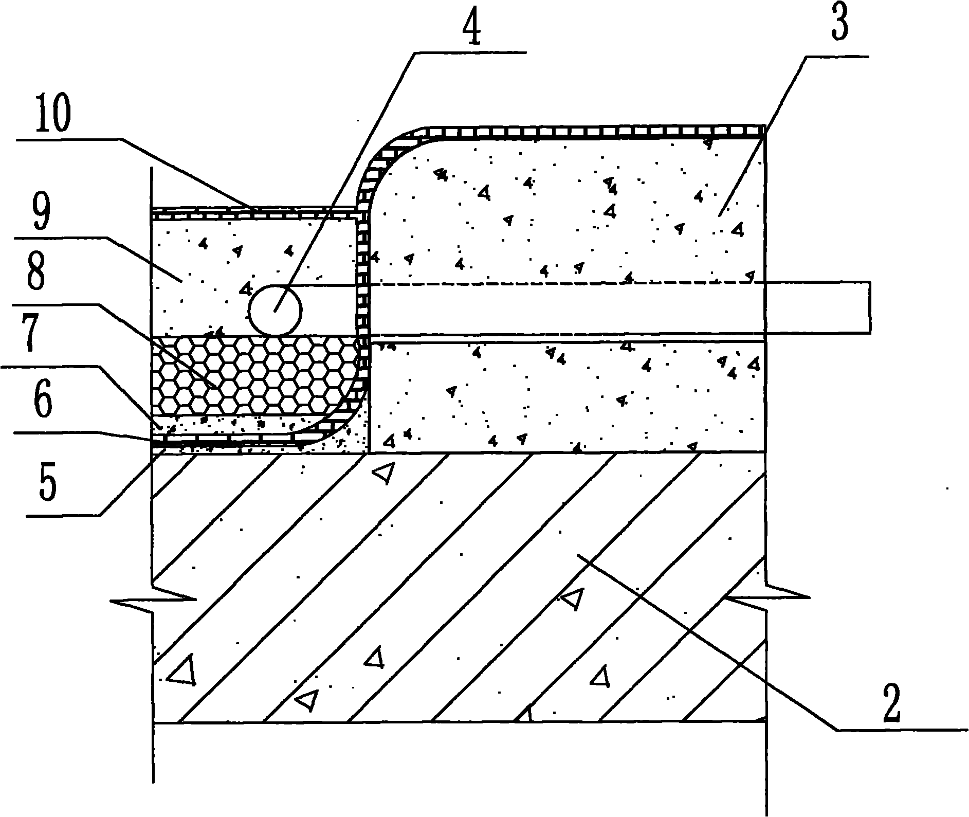 Waterproof construction method of water-stopping doorsill of heating washroom with low-temperature radiation floor