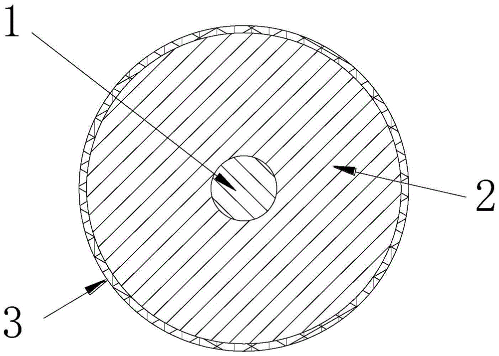 A fiber reinforced composite cable core