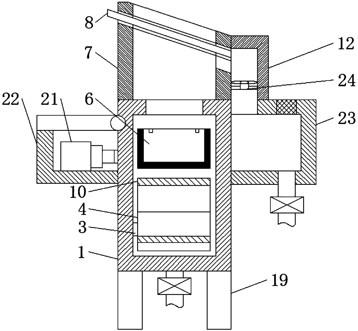 Medical device equipped with air filter