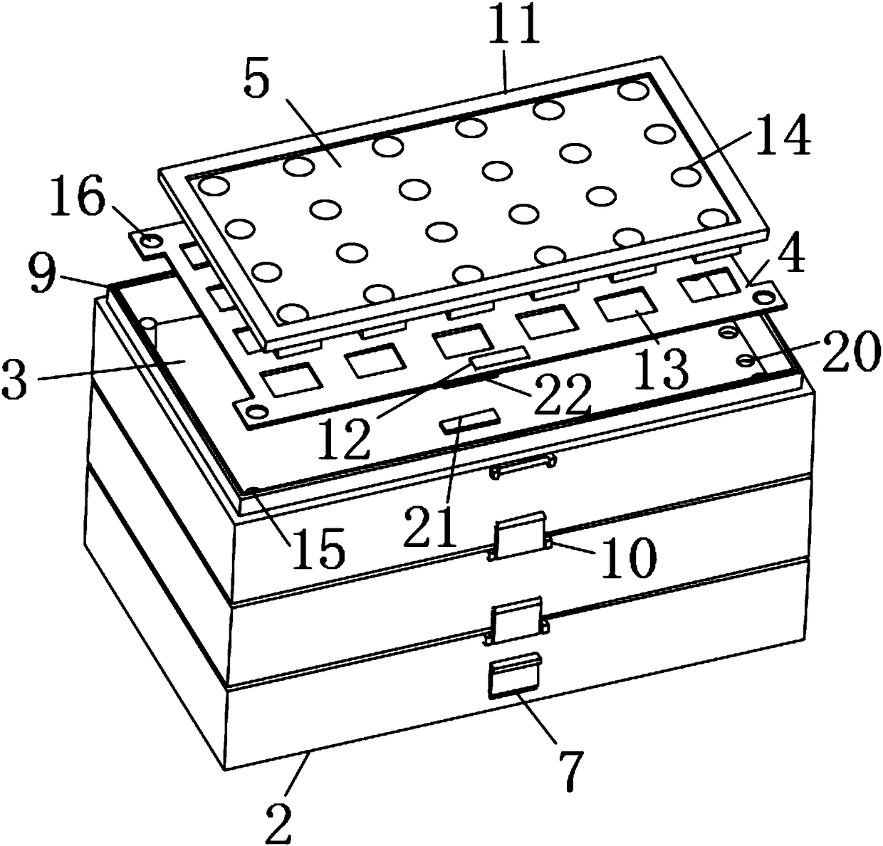 Multi-functional box body for packaging inflammable and brittle materials