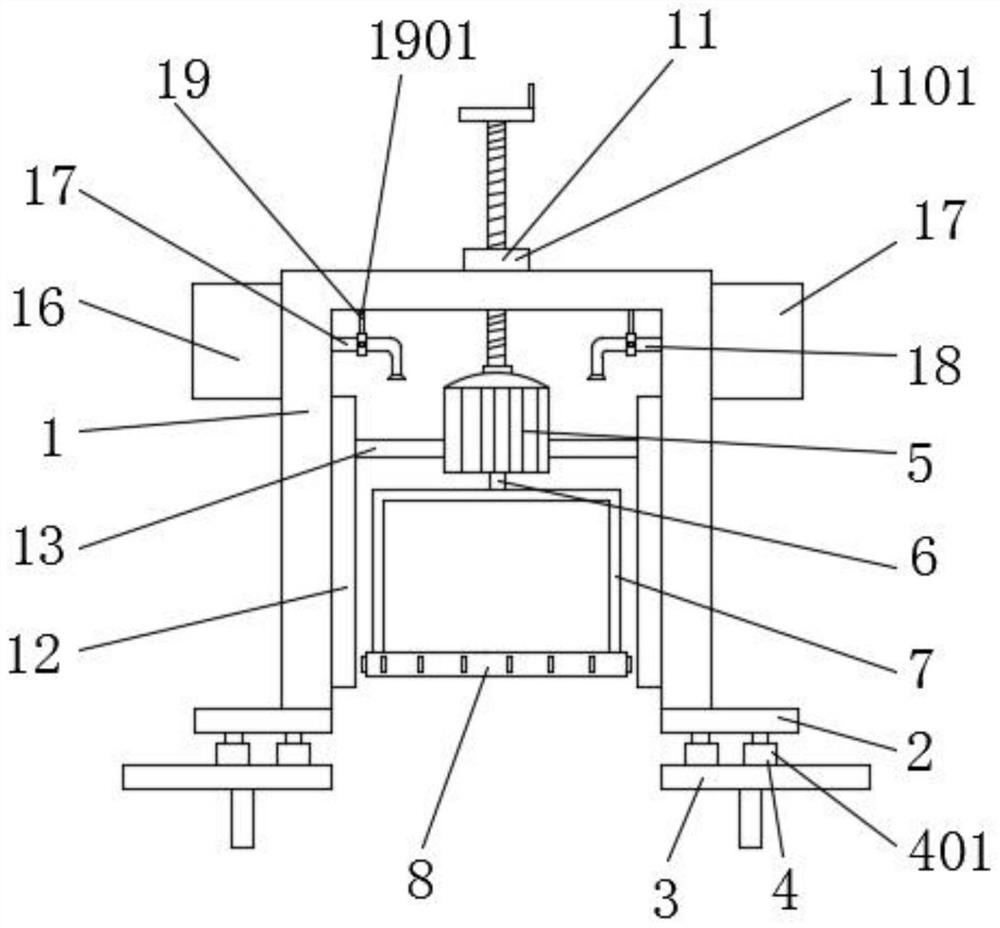 Cleaning device of mortar mixer