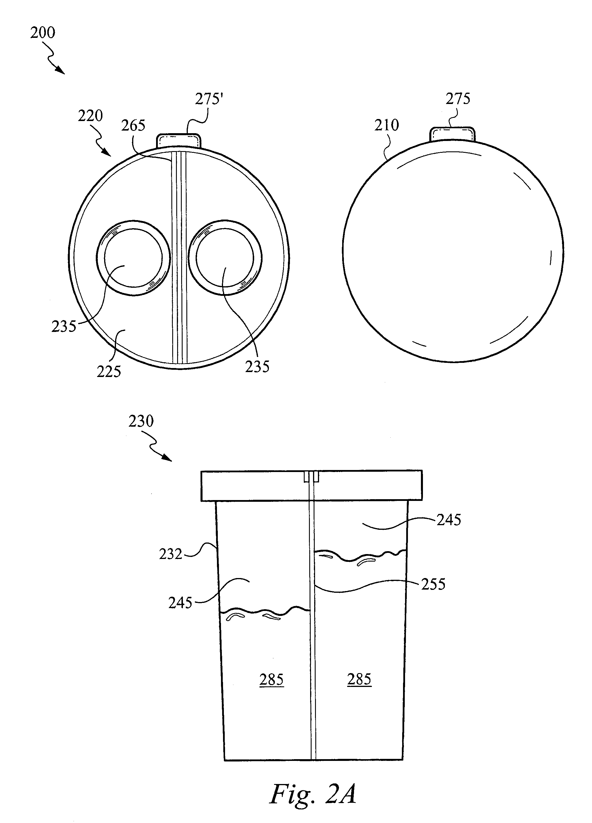 Divided paint storage apparatus