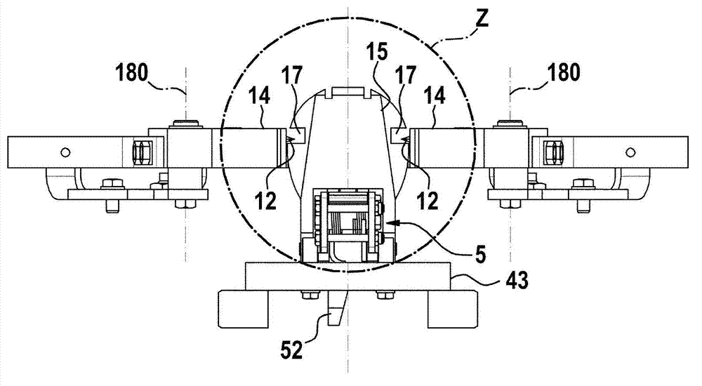 Arrangement for slitting of skin of slaughtered animal, support body for animal body, processing machine using arrangement, as well as method for slitting skin