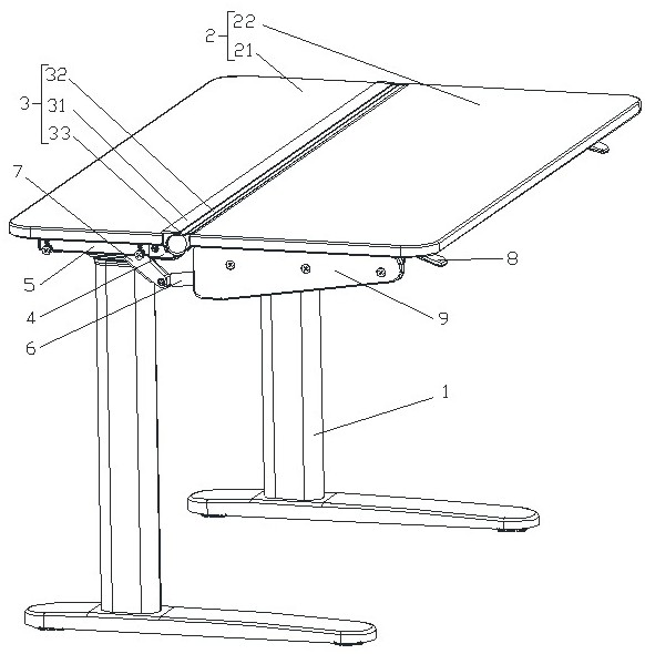 flip down table