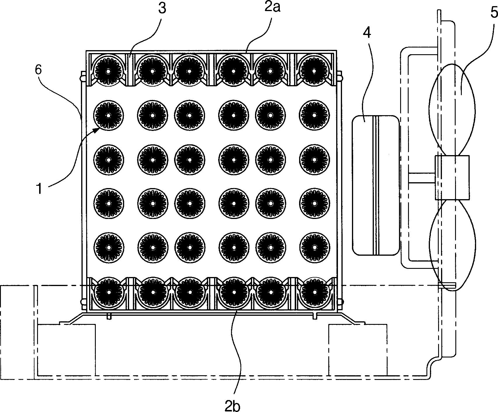 Coil type turn-fin condenser
