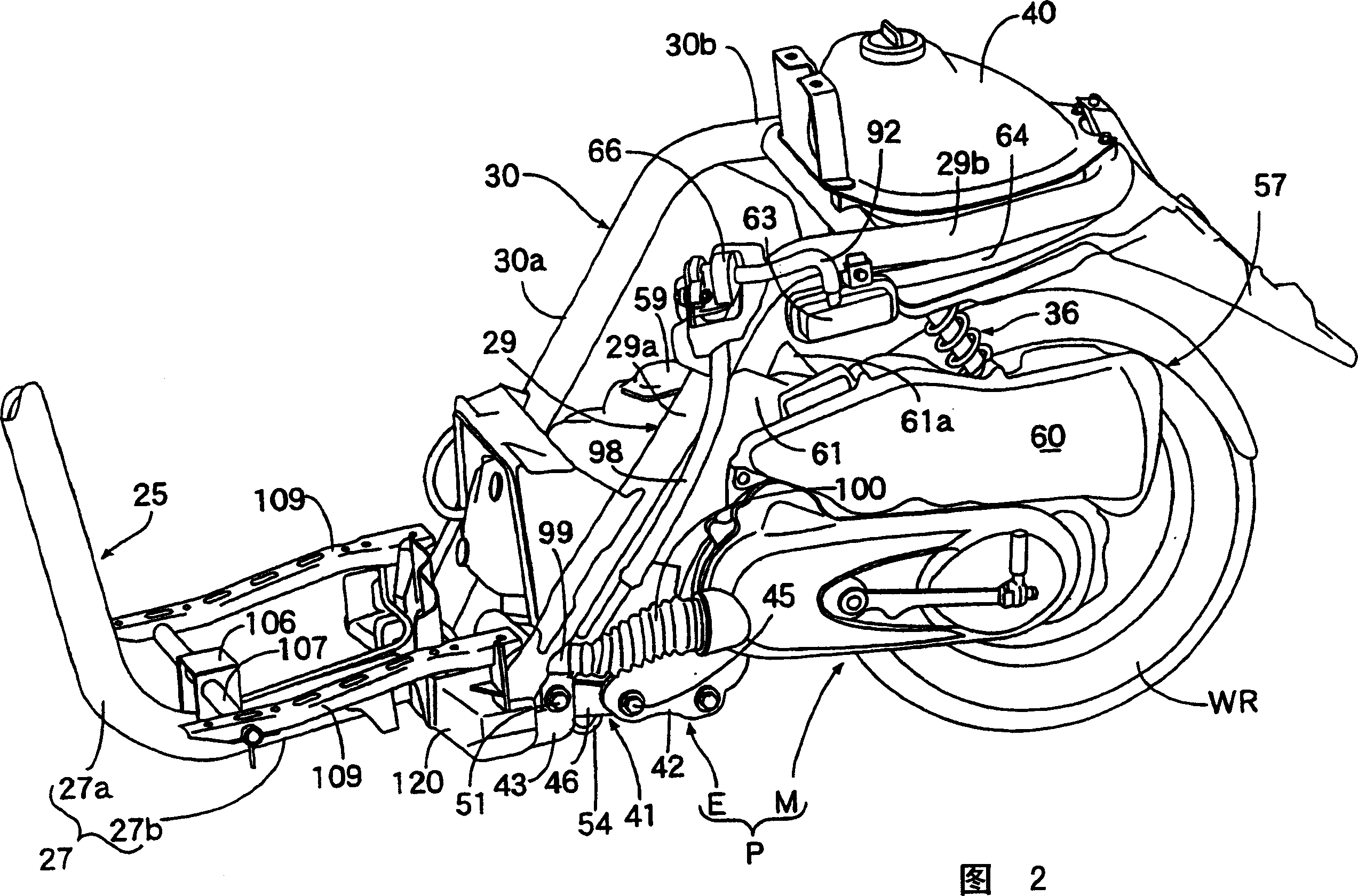 Small wheel motorcycle type vehicle dashboard structure