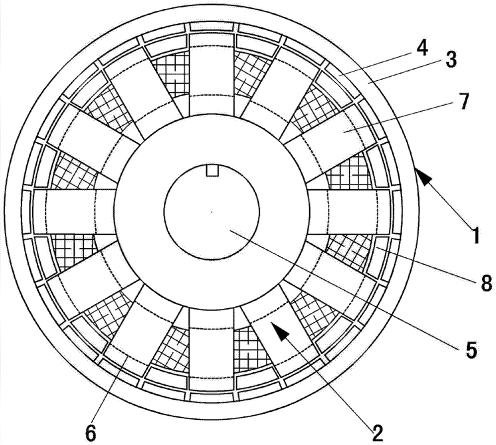 Outer rotor magnetic bridge transverse flux permanent magnet synchronous motor