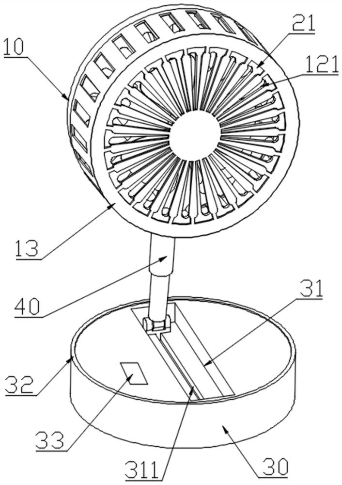 Energy-saving desk fan with adjustable air volume