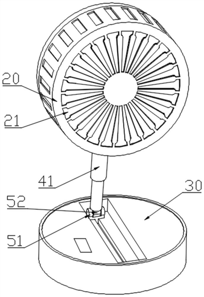 Energy-saving desk fan with adjustable air volume